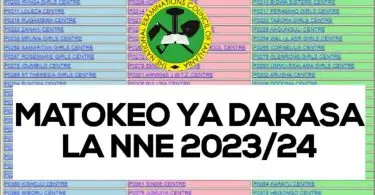 Matokeo Ya Darasa la Nne 2024